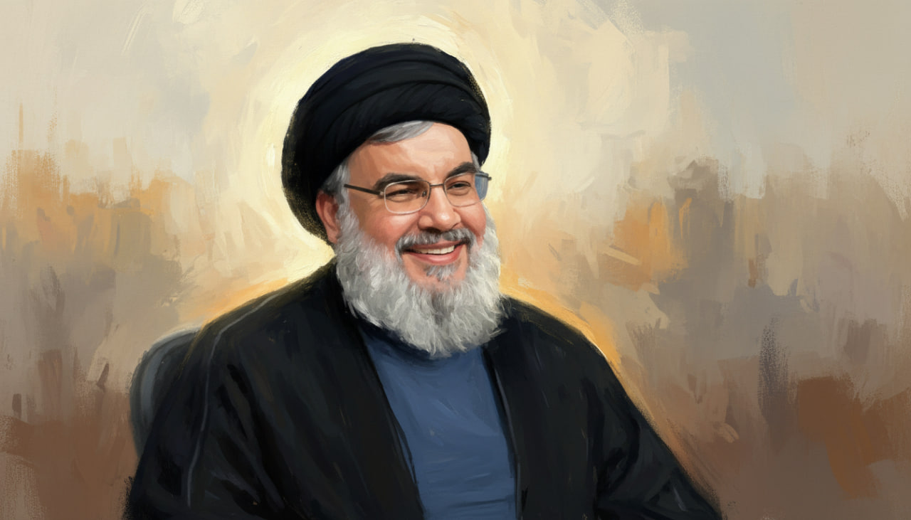 تصویرسازی چهره شهید سید حسن نصرالله